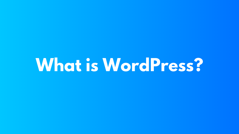What is WordPress?